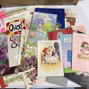 VTG 40+ Greeting Card Lot 1960-80s Signed Hallmark Ephemera Mixed w/ Sweet 16!!